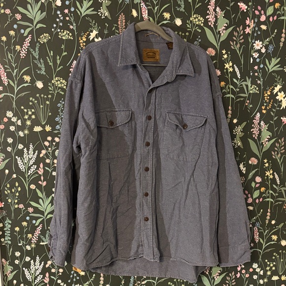 St. John's Bay Men's Gray Button-Up 100% cotton size XL - Picture 2 of 6